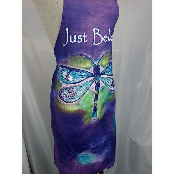 Dragonfly Apron Just‎ Believe Pretty Purple Enchanted Stylish All Purpose Apron - Picture 13 of 15